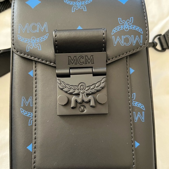 NEW MCM Colorplash Logo Coated Canvas Crossbody Bag - Picture 6 of 8